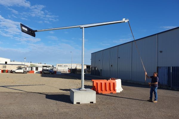 EcoCivil with Folding Pole being assembled